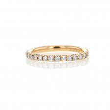Diamond French Eternity 18k Rose Gold Slim Ring
